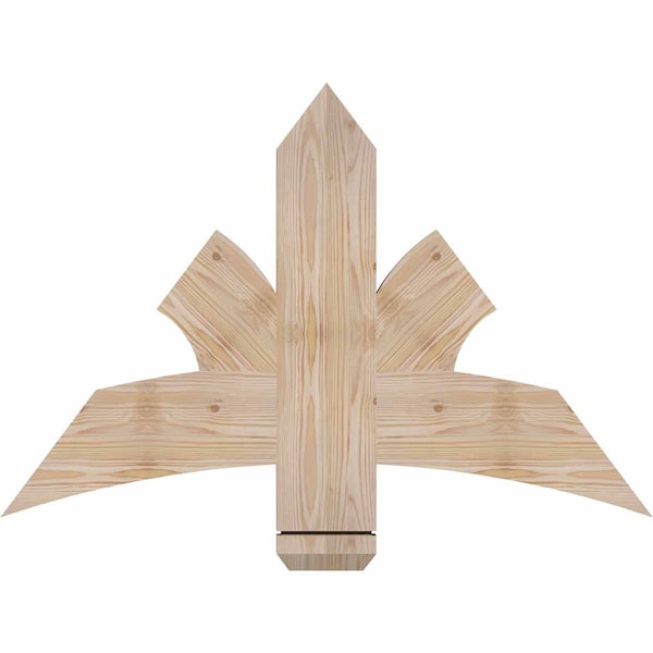 Ekena Millwork Davenport Smooth Timber Gable Bracket, Douglas Fir, 36"W x 24"H x 1 1/2"D x 5 1/2"F, 16/12 Pitch GBW036X24X0206DAV00SDF - main